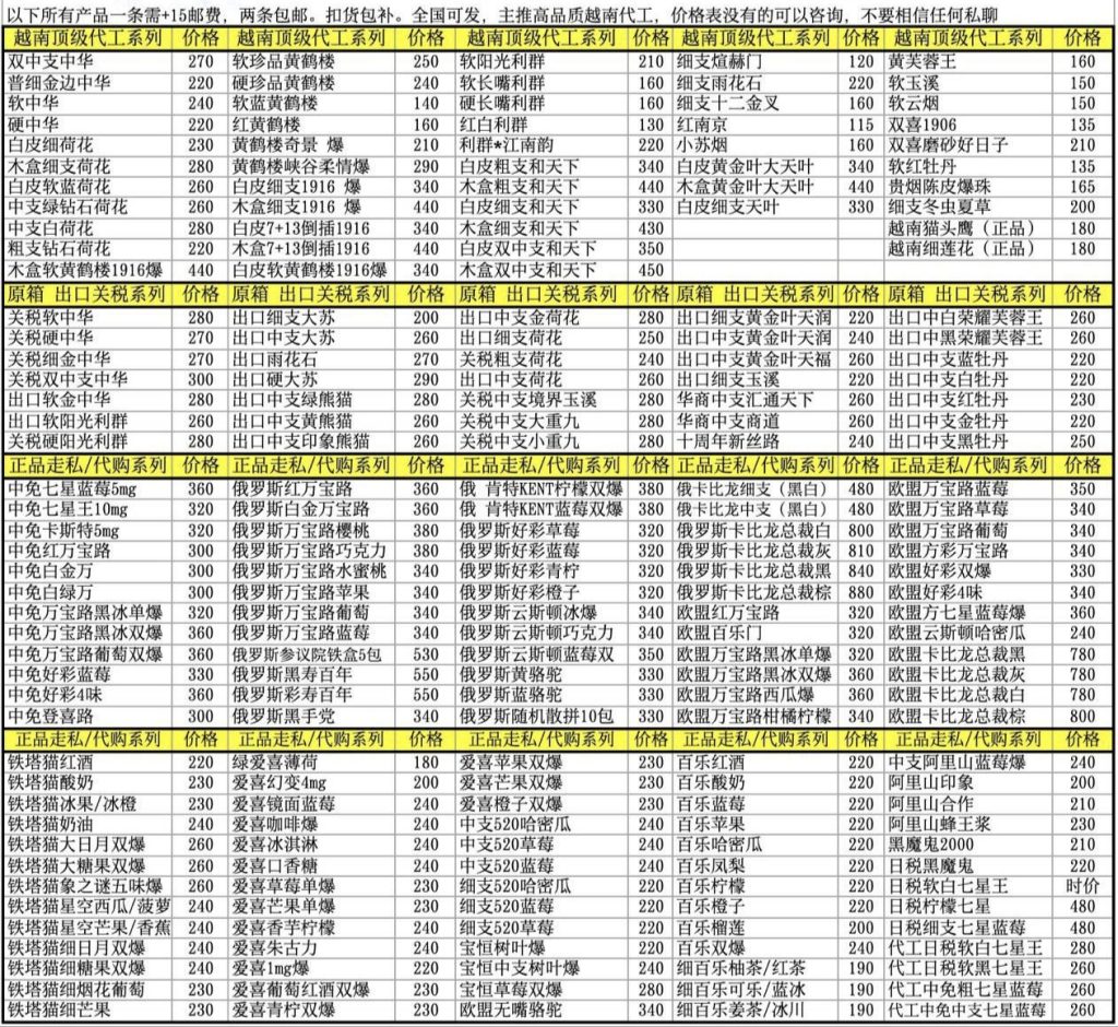 免税香烟保真批发-北京狼欢阁车队